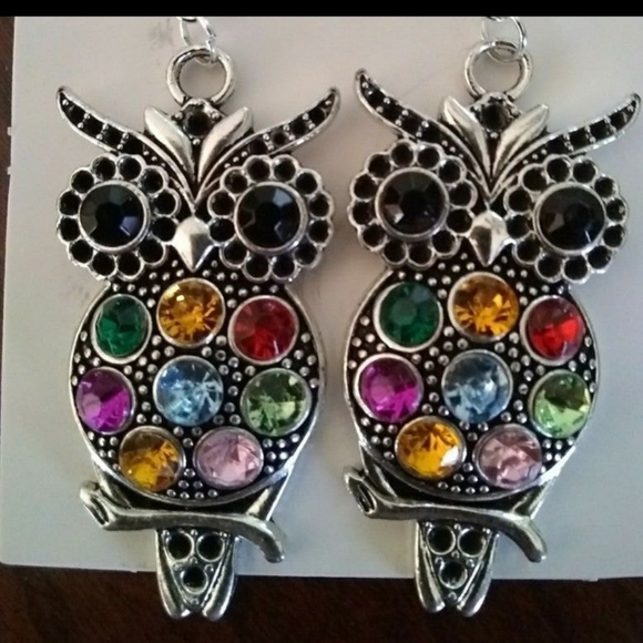 ❣️FREE W.P Rhinestone Owl🦉Dangle Earrings✨ - Picture 2 of 7